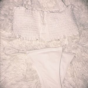 ruffled smocked bikini